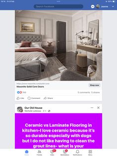 an image of a bedroom on facebook