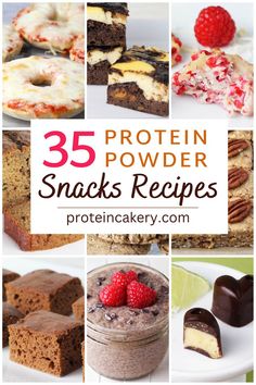 35 protein - packed snacks that are ready to be eaten in the kitchen or on the table