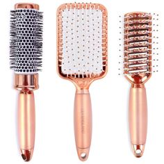 Lily England Luxury Rose Gold Hair Brush Set - Gift Set Gold Hair Brush, Hair Luxury, Hair Tool Set, Alat Makeup, Gold Everything, Hair Brush Set, Luxury Room, Hair Care Tools, Organic Shampoo