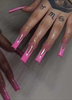 Dramatic Nails, Colourful Acrylic Nails, Acrylic Toe Nails, Acrylic Nail Set, Baddie Nails, Modern Nails, Colored Acrylic Nails, Girly Acrylic Nails