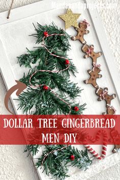 dollar tree gingerbread men's diy is an easy christmas craft for kids