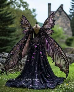 Royal Fairy Dress, Fairy Masquerade Dress, Butterfly Fantasy Outfit, Ethereal Fairy Costume, Vishma Maharaj, Fairy Princess Costume, Fairy Gown, Fairytale Gown, Fairytale Fashion