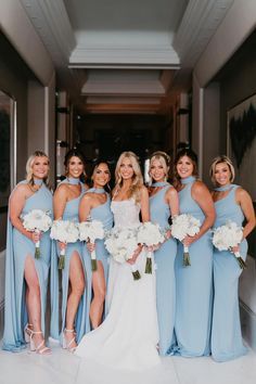 Wedding and Events: #wedding, #wedding inspiration, #event planning, #party ideas # fairytail wedding dress Cloudy Blue Bridesmaid Dresses, Light Blue Bridesmaid With Groomsmen, French Blue Bridal Party, Cornflower Blue Bridesmaids, Powder Blue Bridesmaids Dresses, Bright Blue Wedding Theme, Icy Blue Wedding Theme, Wedding Bridesmaid Colors, Emily Karlsson