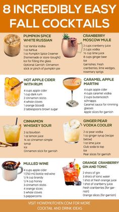 the 8 incredibly easy fall cocktails