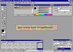 Banner Animation | Adobe ImageReady 2.0 Banner Animation, Old Software, Gaussian Blur, Animated Banners, Image Map, Web Design Software, Web Graphics, Colorful Table, Design Museum