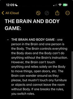 the brain and body game on an iphone