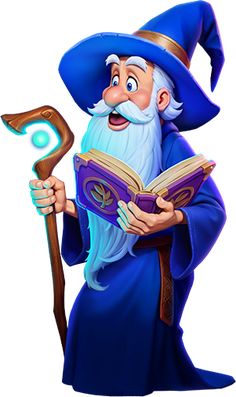 an image of wizard reading a book