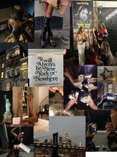 collage of photos with women in new york city