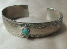 OLD Pawn Turquoise Sterling Silver Cuff Bracelet, SOUTHWESTERN Kokopelli stamp Turquoise Cuff Bracelet Southwestern Bracelet Turquoise by ReVintageLannieJewls on Etsy Dollar Gift, Stamped Bracelet, Turquoise Bracelet Cuff, Turquoise Cuff, Sterling Silver Cuff Bracelet, Sterling Silver Cuff, Silver Cuff Bracelet, Silver Cuff, Turquoise Sterling Silver