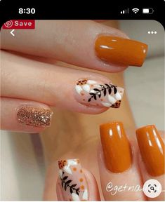 Fall Acrylic, Pedi Ideas, Nails Trend, Autumn Nail, Moon Nails, Fall Nail Art Designs, Easy Nails