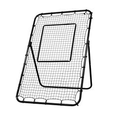 a black and white photo of a baseball batting cage with the bottom section folded open