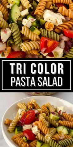 this pasta salad is loaded with fresh vegetables and lots of flavor it's ready to be eaten