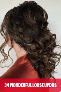 Barely Braided Loose Updo Narrow Face, Medium To Long Hair