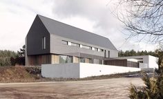 a large house sitting on top of a dirt field