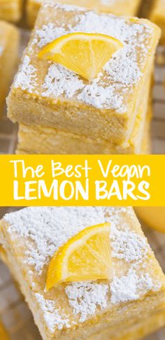 the best vegan lemon bars on a cooling rack