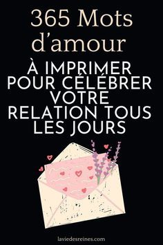 a poster with the words'350 mots d'amour'in french