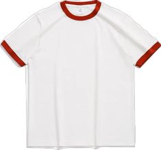 Trendy Plain White T-shirt, Plain Cotton Shirt For Everyday, White Basic Cotton T-shirt, White Cotton Short Sleeve Shirt, Basic Cotton Shirt For Summer, Basic White Cotton Top, Basic White Cotton Shirt, Red Classic Cotton T-shirt, Classic Red Cotton T-shirt