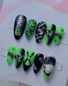 Skz Oddinary Inspired Nails, Skz Nails Maniac, Skz Oddinary Nails, Straykids Nail Ideas, Straykids Nails Designs, Uñas Stray Kids, Ateez Nail Art, Skz Nails Idea, Stray Kids Inspired Nails