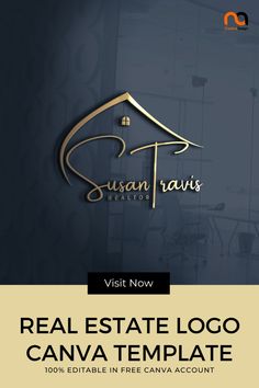 the real estate logo can be used as a business card