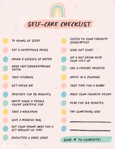 Sleeping Songs, Self Care Checklist, Neuer Job, Printable Checklist, Weekly Schedule, Care Quotes