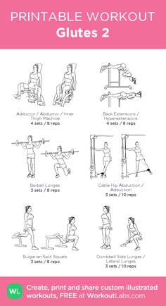 the printable workout guide for women with instructions on how to do squats and pull ups