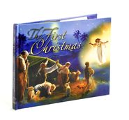 the first christmas book with an image of jesus on it