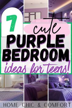 teen bedroom ideas, purple bedroom ideas, purple bedroom decor, purple room decor, purple room ideas, purple and grey bedroom ideas, mauve bedroom ideas, teen bedroom decor, teen bedroom ideas, girly room ideas, teen room decor, teen room ideas Cute Purple Bedroom, Purple Bedroom Ideas For Teens, Bedroom Ideas For Teenage Girl, Teen Bedroom Ideas For Small Rooms, Bedroom Ideas For Teens, Purple Bedroom Ideas, Purple Girls Bedroom, Teen Bedroom Ideas, Vibey Room