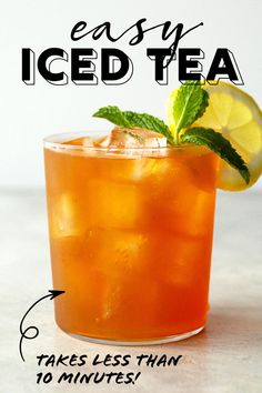 Easy Iced Tea Recipes, Easy Iced Tea, Summer Tea Recipes, Flavored Iced Tea Recipes, Black Tea Recipe, Homemade Tea Recipes, Hot Tea Recipes, Raspberry Iced Tea