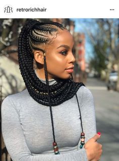 Beautiful braided pattern - stunning! African American Braided Hairstyles, Cornrows Braids For Black Women, Braided Pony, Hairstyles Kids