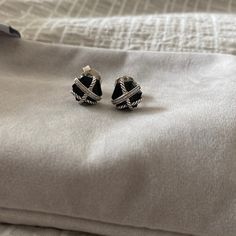 10mm David Yurman David Yurman Pearl Earrings, David Yurman Black Onyx Ring, David Yurman Sculpted Cable, Nickel-free Black Onyx Earrings, Onyx Colour, David Yurman Jewelry, David Yurman, Sterling Silver Earrings Studs, Black Onyx