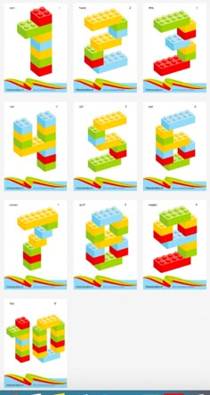 an image of legos made out of different shapes and sizes on a computer screen