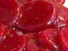 a close up view of some red fruit