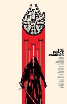 the poster for darth vader's star wars is shown in red and black