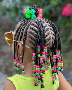 Cornrows Beads, Girls Cornrow Hairstyles, Girls Braided Hairstyles Kids, Braids And Beads, Toddler Braided Hairstyles, Toddler Braids, Kids Style Hair, Cute Toddler Hairstyles, Kid Hair