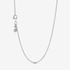 Discover the perfect way to display your favorite Pandora pendants and charms with this classic cable chain necklace, crafted in sterling silver with a lobster clasp. Fully adjustable, it can be worn in three different lengths, complementing a variety of necklines. Embellish it with your favorite Pandora pendants or layer it with other Pandora chains for an eclectic, on-trend look. - Pandora Classic Cable Chain Necklace - Sterling silver - Sz. 17.7 in Charms Pandora, Necklace Clasps, Sterling Silver Chain Necklace, Jewellery Uk, Silver Chain Necklace, Pandora Jewelry, Online Gifts, Necklace Sizes, Lab Created Diamonds