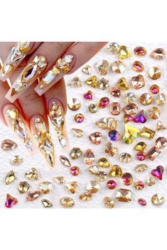 Multi Shapes Nail Rhinestones Nail Gems 3D Pointed Bottom Rhinestones for Nails Diamond Nail Crystals Gemstones Gold Nail Charms Geometric Butterfly Heart Rhinestones for Crafts Nail Supplies,50pcs Nail Crystals, Geometric Butterfly, Nail Gems, Nail Rhinestones, Gold Nail, Butterfly Heart, Nail Supplies, Street Swag, Gem Nails