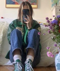 Green Aesthetic Shoes, Aesthetic Shoes Converse, Chucks Outfit