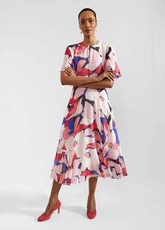 Summer Wedding Outfits 2024 Mother of the Bride or Groom Suits Silk Midi Dress, Georgette Fabric, Wedding Outfits, Navy Pink, Petite Dresses, Hem Dress, Active Wear Tops