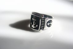 925 Sterling Silver Anchor Ring For Men Mens Rings Silver, Anchor Ring, Anchor Rings, Mens Rings, Jewelry Mens, Signet Rings, Unique Gifts For Men, Rings Silver, Mens Silver Rings