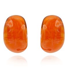 Introducing our stylish Marbled Orange Semi-Hoop Clip-On Earrings, designed to add a vibrant pop of color to your jewelry collection and wardrobe. These earrings are not only eye-catching but also comfortable to wear, making them a versatile and fun accessory for any occasion. Crafted with marbled orange tones, these semi-hoop earrings bring a unique and lively element to your ensemble. The marbled pattern adds depth and texture, creating a statement piece that stands out with its bold color. Th Unique Cheap Orange Earrings, Trendy Orange Round Earrings, Cheap Vibrant Orange Earrings, Orange Resin Earrings, Vibrant Orange Drop Earrings, Orange Earrings, Zodiac Gifts, Vintage Glam, Artisan Gift