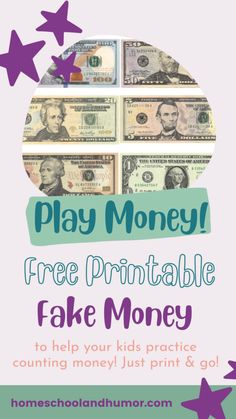 play money free printable fake money for kids