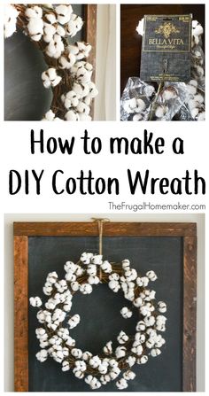 how to make a diy cotton wreath