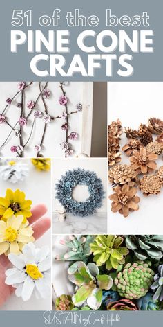 the best pine cone crafts for kids and adults to make with their own handmade items