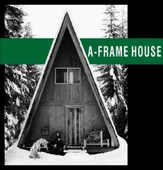 a frame house is shown in black and white with the words, a frame house