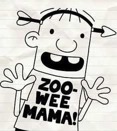 an image of a cartoon character with the words zoo wee mama on it's chest