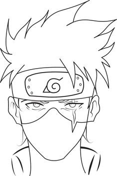 the face of naruto from naruto coloring pages for kids and adults