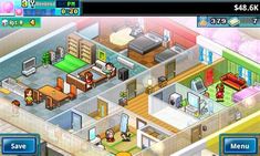 the game shows an apartment with lots of furniture and items in it, as well as a