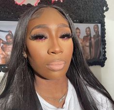 Pink Birthday Makeup, Make Up Full Face, Makeup Looks Black Women, Pink Makeup Looks, Photoshoot Ideas Photography, Night Out Makeup, With And Without Makeup