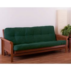 Blazing Needles Renewal 6-inch Twill Full-size Futon Mattress - Forest Green - Forest Green Add a splash of vibrant color and cushy comfort to your indoor furnishings with this 6-inch full-size futon. This futon features a two-layer foam core/cotton batting mattress design for maximum support and comfort and is available in a wide variety of colors of premium twill fabric. Frame is not included. Mattress only. General Size - FullFabric Type - Cotton 55%/Polyester 45%Features a medium firm foam core/ cotton batting design allowing for lasting comfortDimensions: Futon Mattress: 75 inches wide x 54 inches deep x 6 inches highMaterial Type - Cotton/Foam Green Futon, Queen Size Futon Mattress, Queen Size Futon, Full Size Futon, Mattress Twin, Futon Frame, Futon Couch, Futon Mattress, Twin Mattress