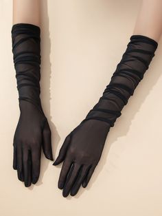 Opera Gloves Jewelry, Black Satin Gloves Short, Tulle Gloves · Zara ·, Fancy Gloves, Dress With Gloves, Elbow Length Gloves